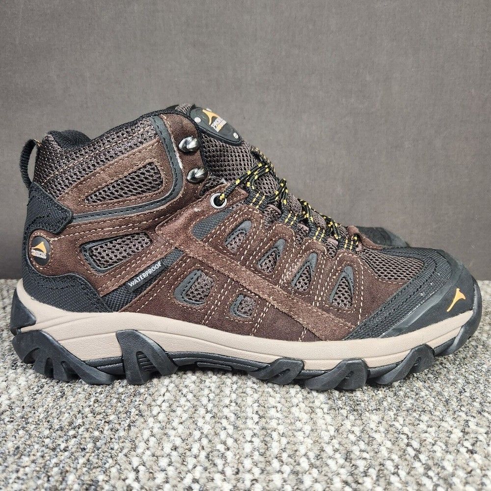 Pacific Mountain Blackburn Mid Men's Size 10 Brown Suede Waterproof Hiking Boots